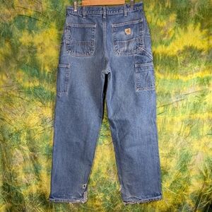 Carhartt Carpenter Blue Denim Workwear Jeans